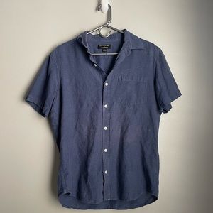 Banana Republic Blue Short Sleeve Button Down Shirt Size Men's Medium